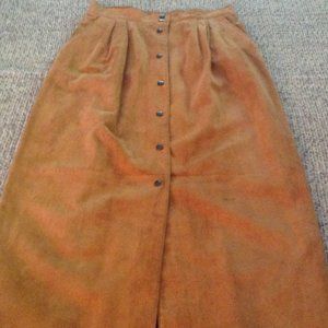 VINTAGE GOLD SUEDE MAXI SKIRT - REDUCED SHIPPING